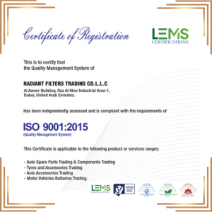 Radiant Filters ISO QMS Certification
