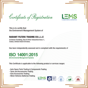 Radiant Filters Dubai Branch